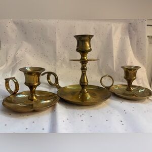 Elegant Brass Candle Holders